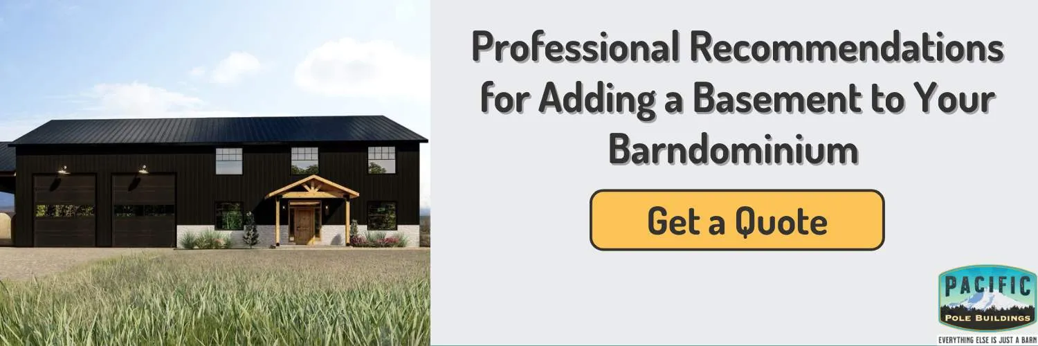 can a barndominium have a basement